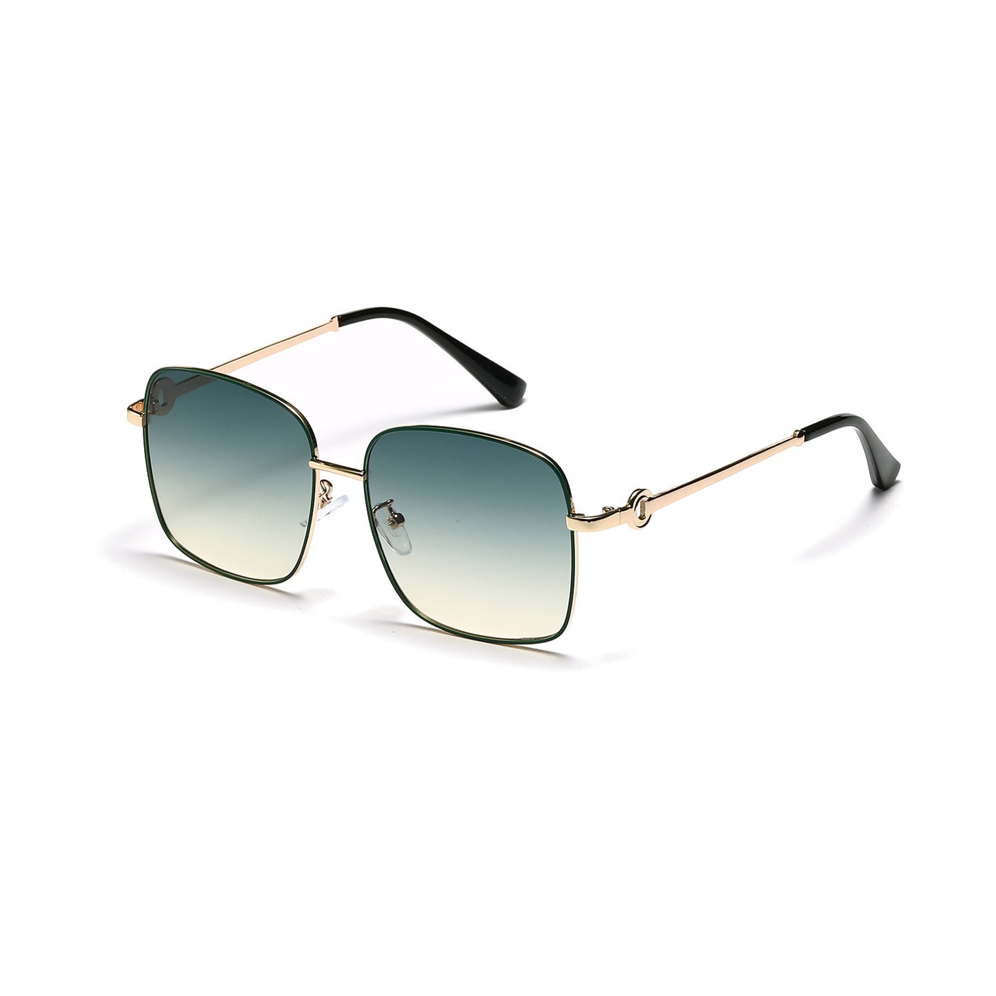 Damen elegante quadratische Sonnenbrille mit hochwertigem Metallrahmen Brehn