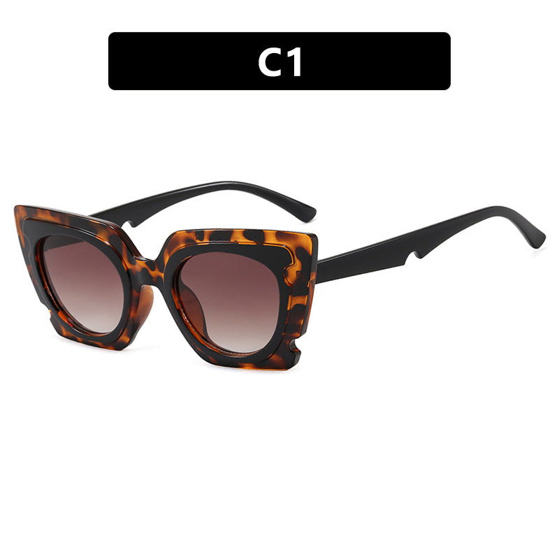 Damen oversized Sonnenbrille mit extravagantem Rahmen und UV-Schutz Brehn