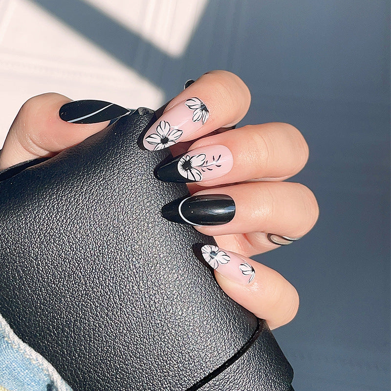 Floral-Design Stiletto Press-On Nägel Brehn