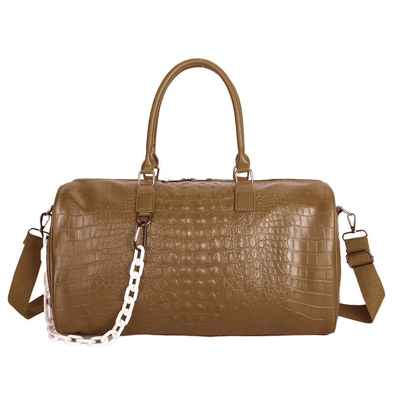 Krokodil-texturiertes luxuriöses Reise-Duffle-Bag Brehn