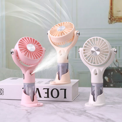 Unisex Tragbarer Nebelventilator mit USB-Ladefunktion und flexiblem Neigemechanismus Brehn