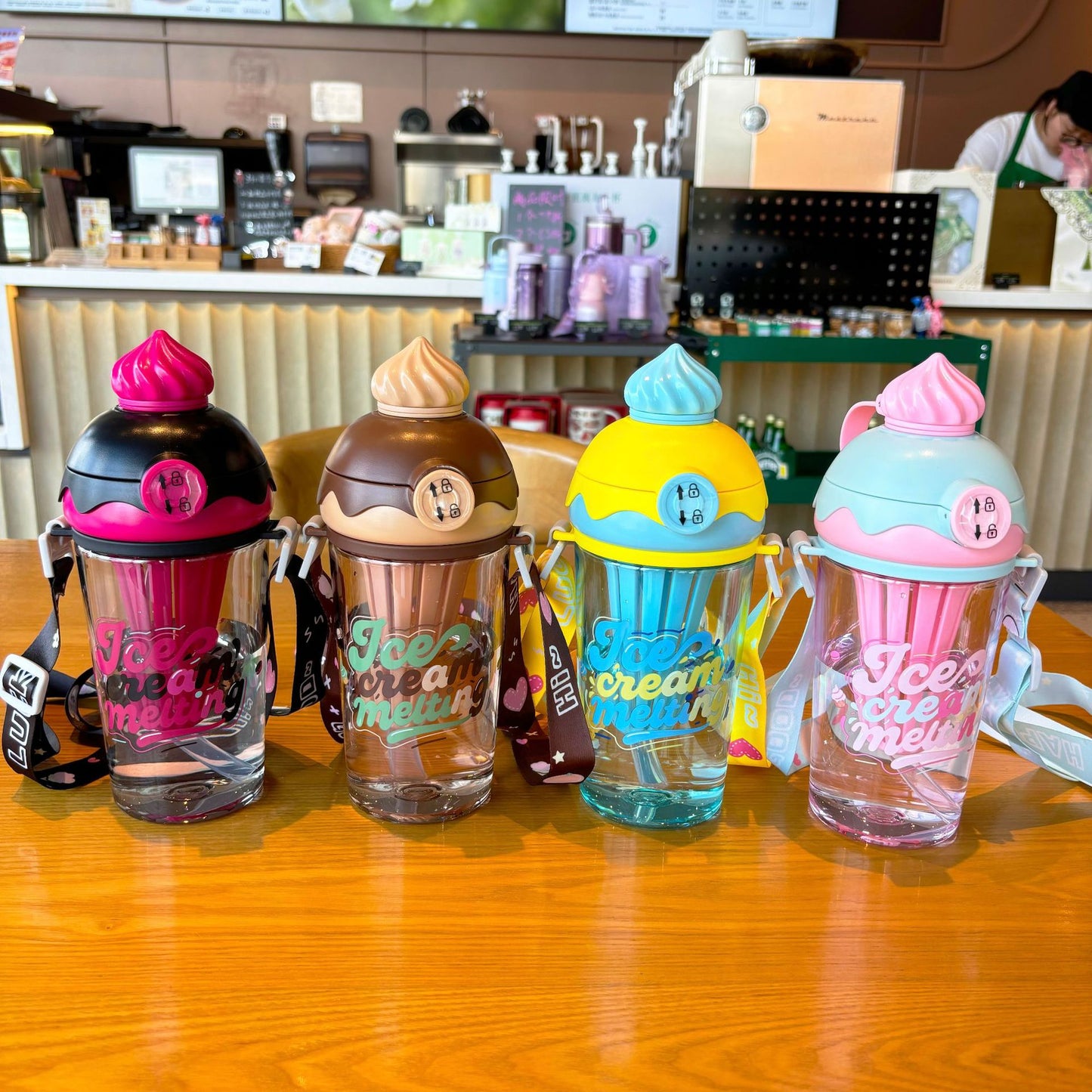 Damen kreative Trinkflasche im Eiskrem-Design Brehn