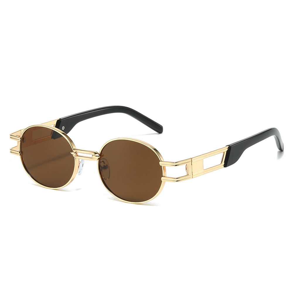 Moderne Minimalistische Runde Sonnenbrille Brehn