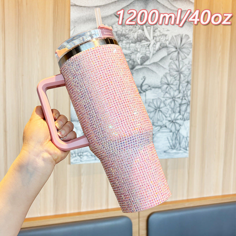 Damen Glitzernde Trinkflasche mit großem Volumen und ergonomischem Griff Brehn