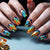 Kunstnägel mit Floralem Design und Leuchtenden Farben Brehn