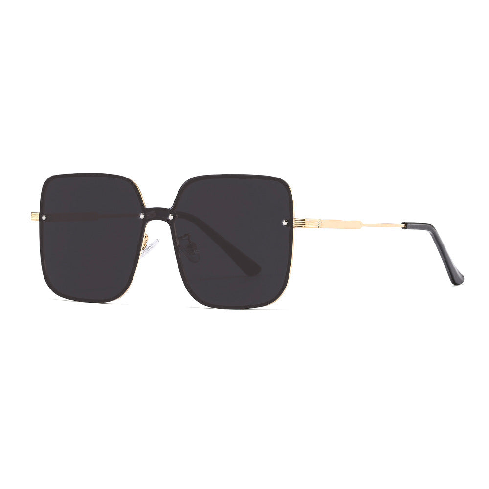 Damen Sonnenbrille im exzentrischen quadratischen Design mit hochwertigem Metallrahmen Brehn