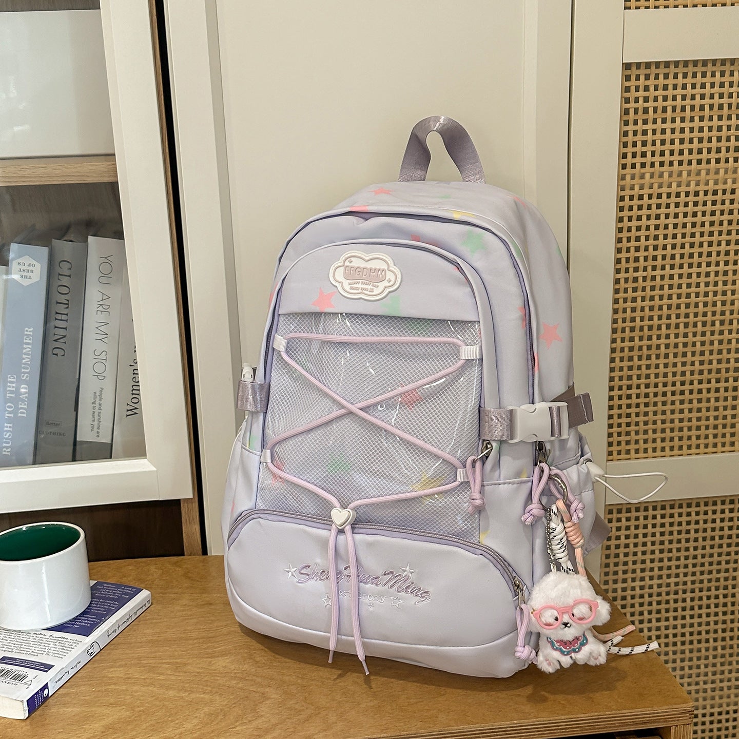 Stylische Stern-Bestickte Rucksack Brehn