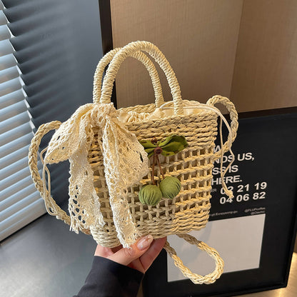 Handgefertigte Strohtasche