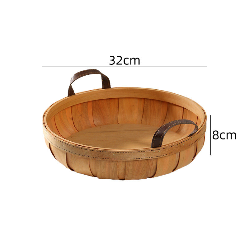 Unisex Handgefertigter Korb mit Ledergriffen Brehn