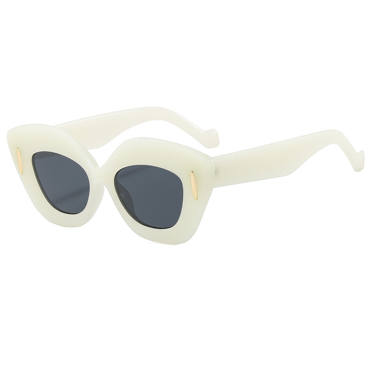 Damen Cat-Eye Sonnenbrille mit luxuriösen Designelementen Brehn
