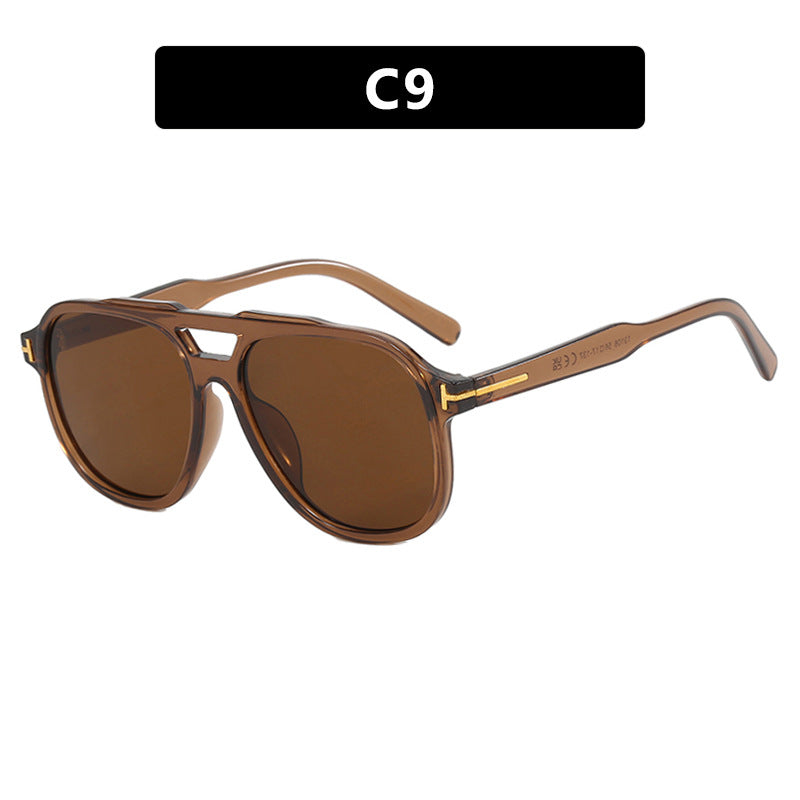 Damen modische Sonnenbrille mit polygonalem Rahmen und schützenden Gläsern Brehn