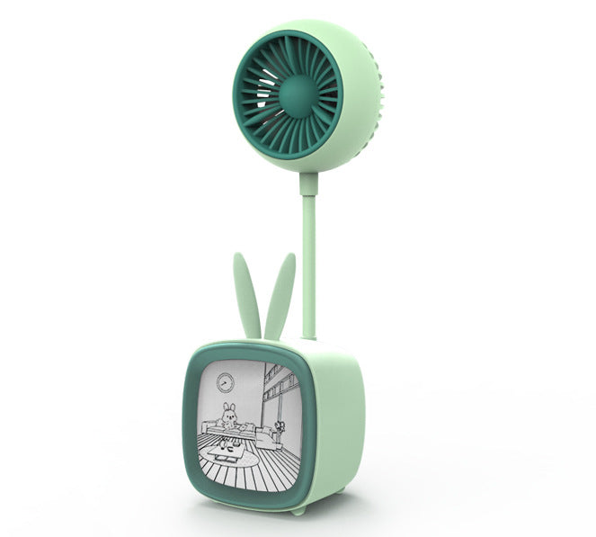 Unisex Süßes Kaninchen-Themen Wiederaufladbarer Schreibtischventilator Brehn
