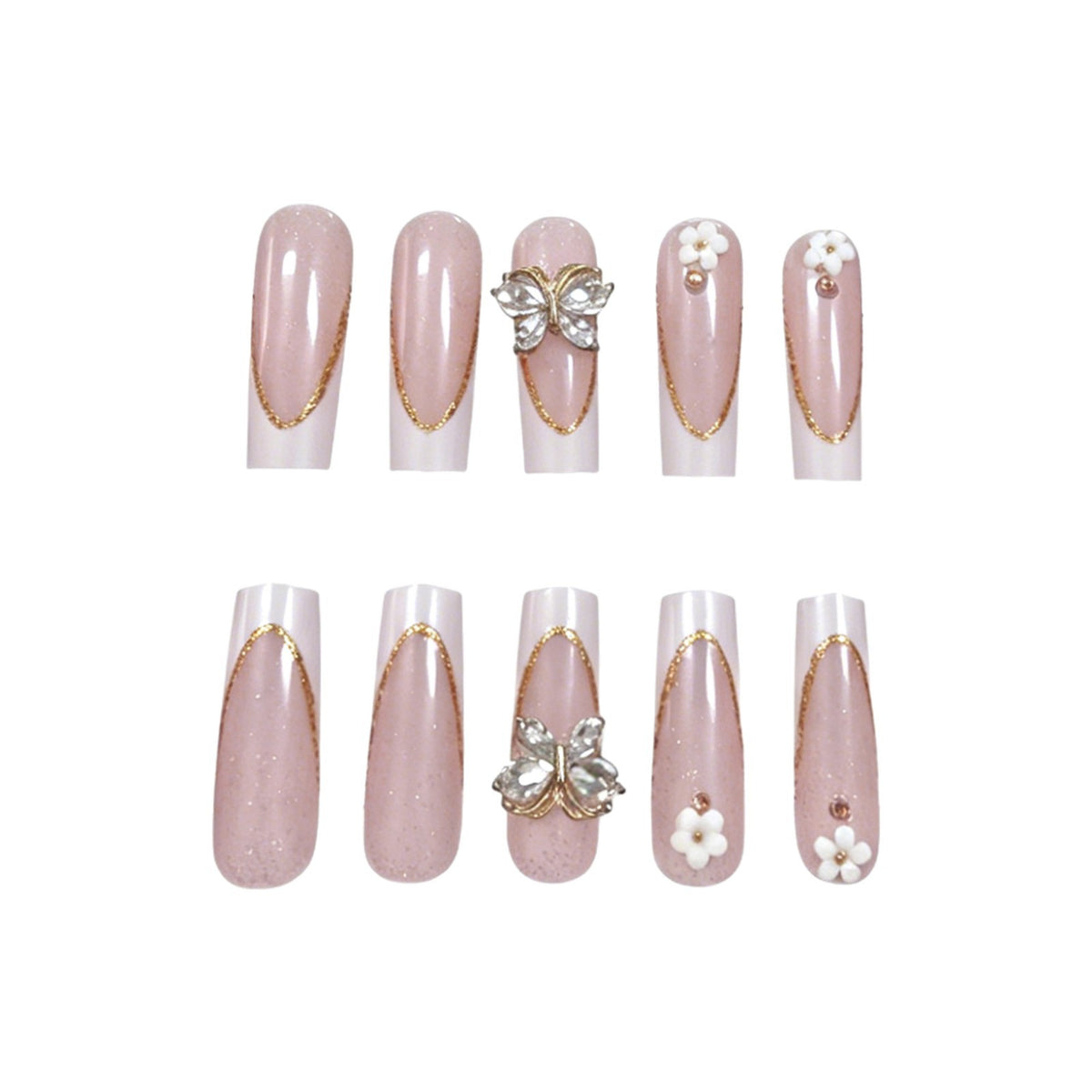 Elegante Blumennagelkunstverlängerungen Brehn