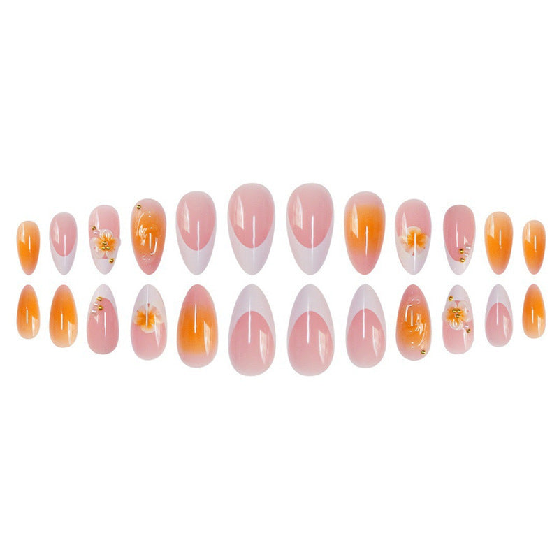 Dekoratives Blumen Acryl Nagelset Brehn