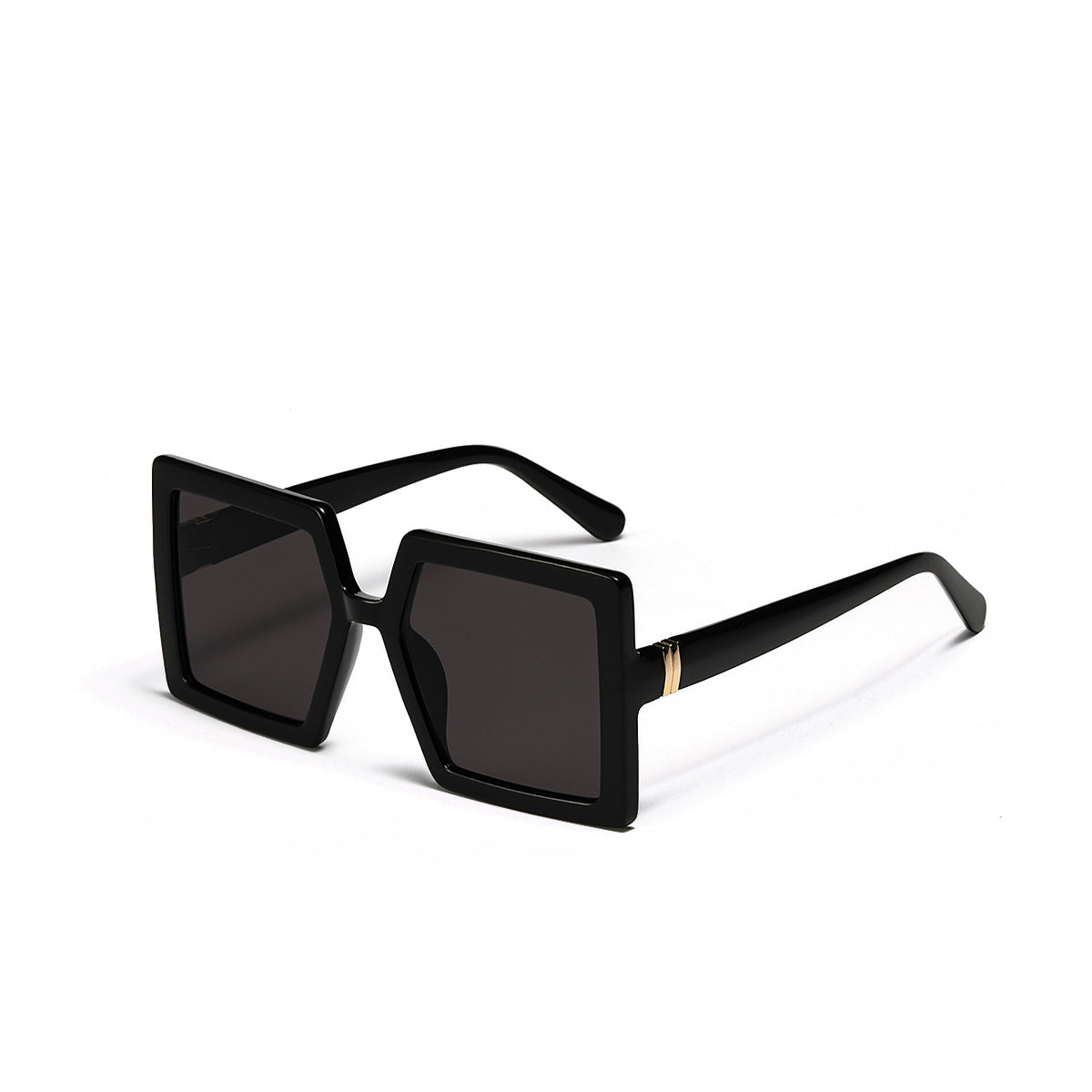 Damen geometrische Sonnenbrille mit modernem, breiten Rahmen Brehn