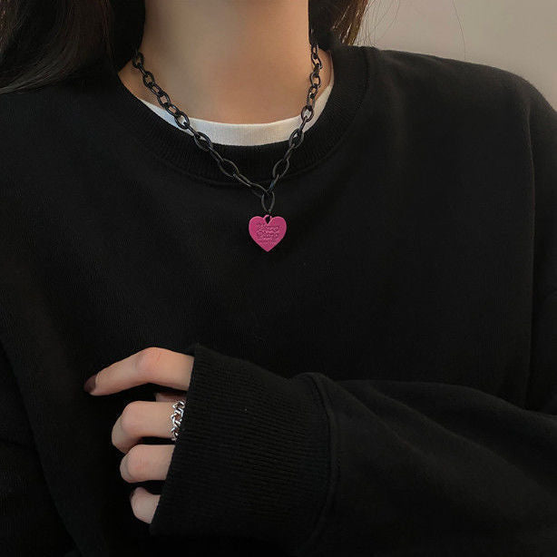 Herz Anhänger Choker Halskette Brehn