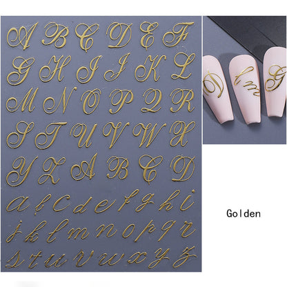 Elegantes Kalligraphie Nagelkunst Schablonen Set