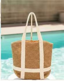 Trendige Geflochtene Strandtasche Brehn