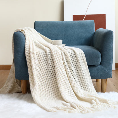 Damen gemütliche Strickdecke mit dekorativem Muster Brehn