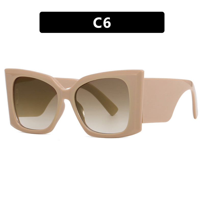 Damen oversized Sonnenbrille mit stylishem Katzenaugen-Rahmen Brehn
