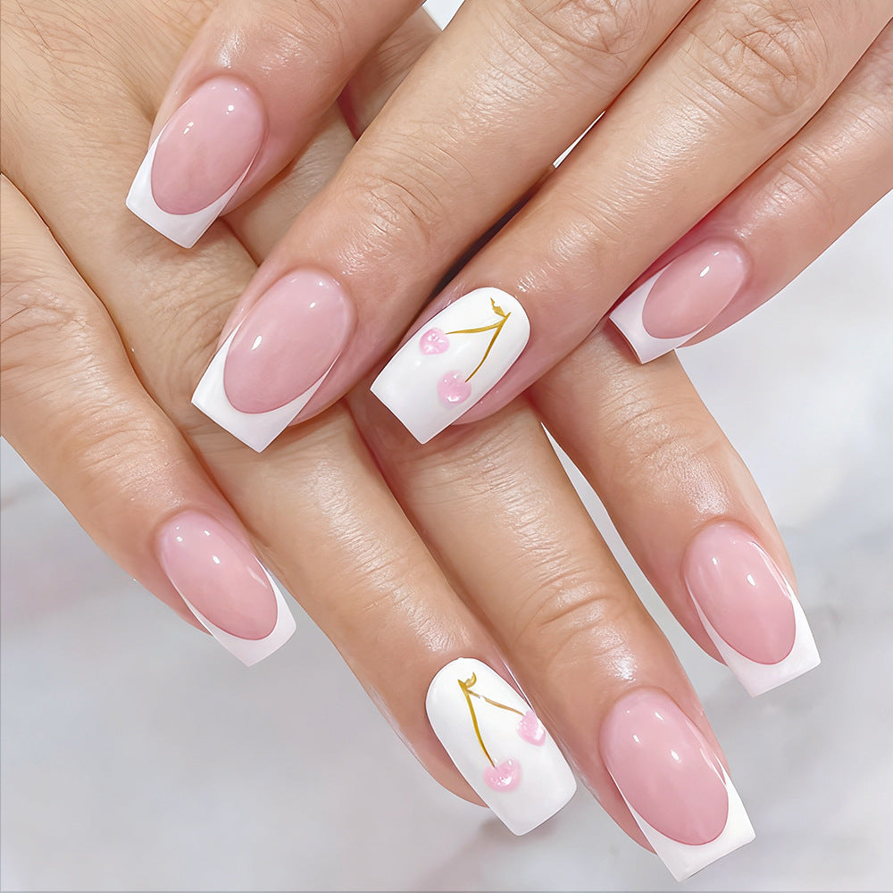 Elegante Kirschblüten-Gel-Nagelkunst Brehn
