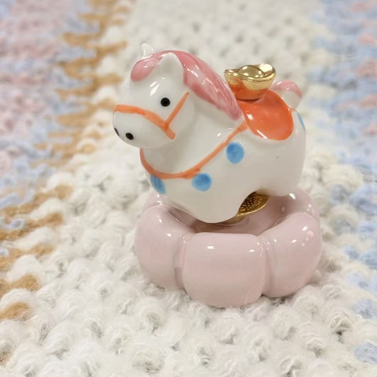 Keramische Drehende Pony Ornamentvase