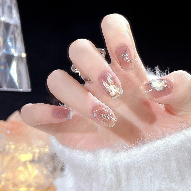 Dekorativer 3D Press-On Nagelset Brehn