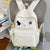 Süßer Plüsch Illustrierter Kaninchen Rucksack