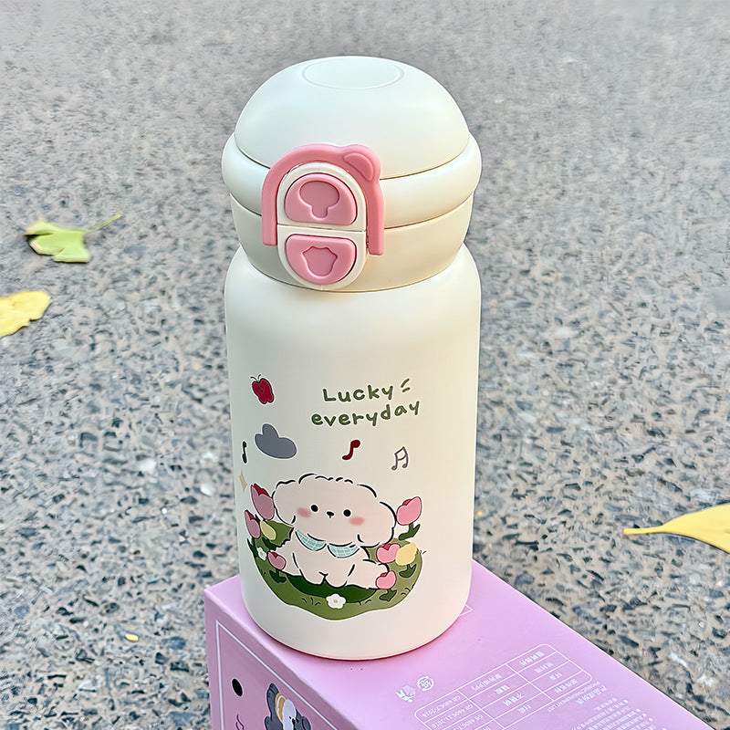 Damen Isolierte Trinkflasche mit süßem Tiermotiv Brehn