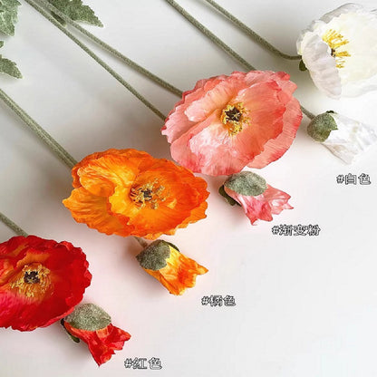 Lebensechter Mohnblumenstiel