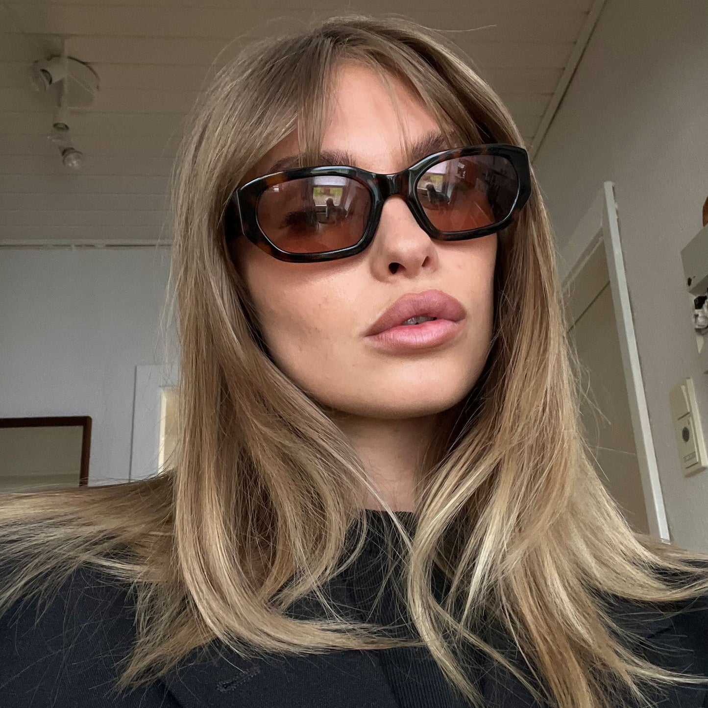 Damen modische Sonnenbrille im stilvollen, oversized Design Brehn