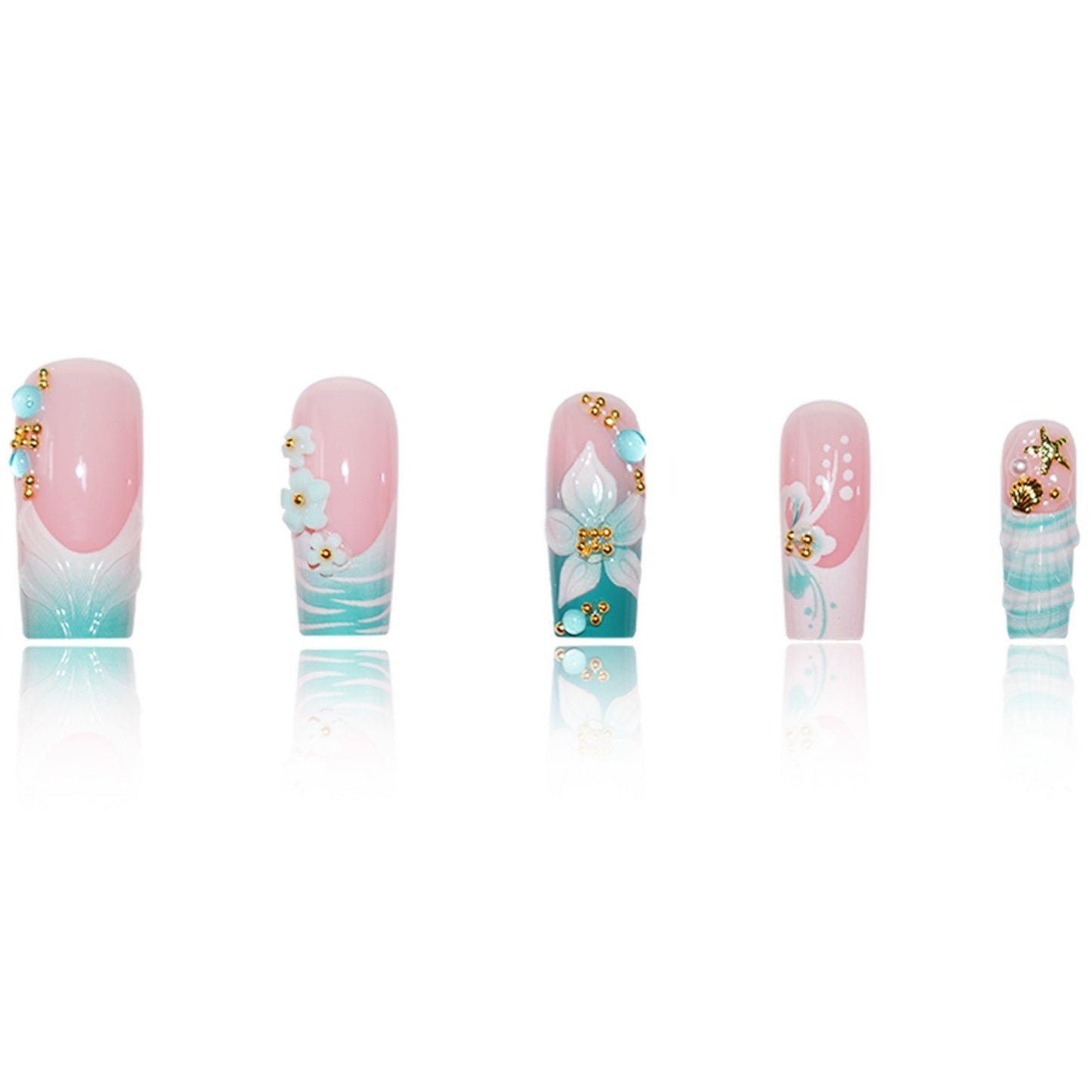 Floral Art Press-On Nails Brehn