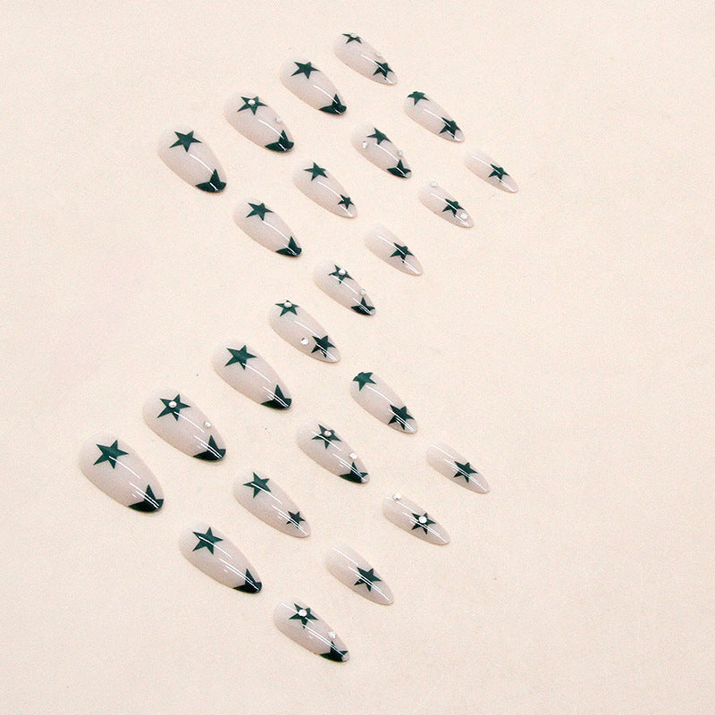 Künstlerisches Stern Design Press-On Nagelspitzen Brehn