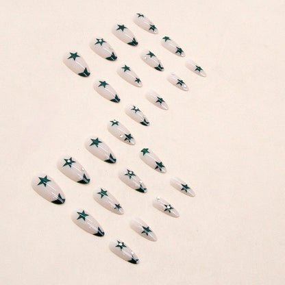 Künstlerisches Stern Design Press-On Nagelspitzen Brehn
