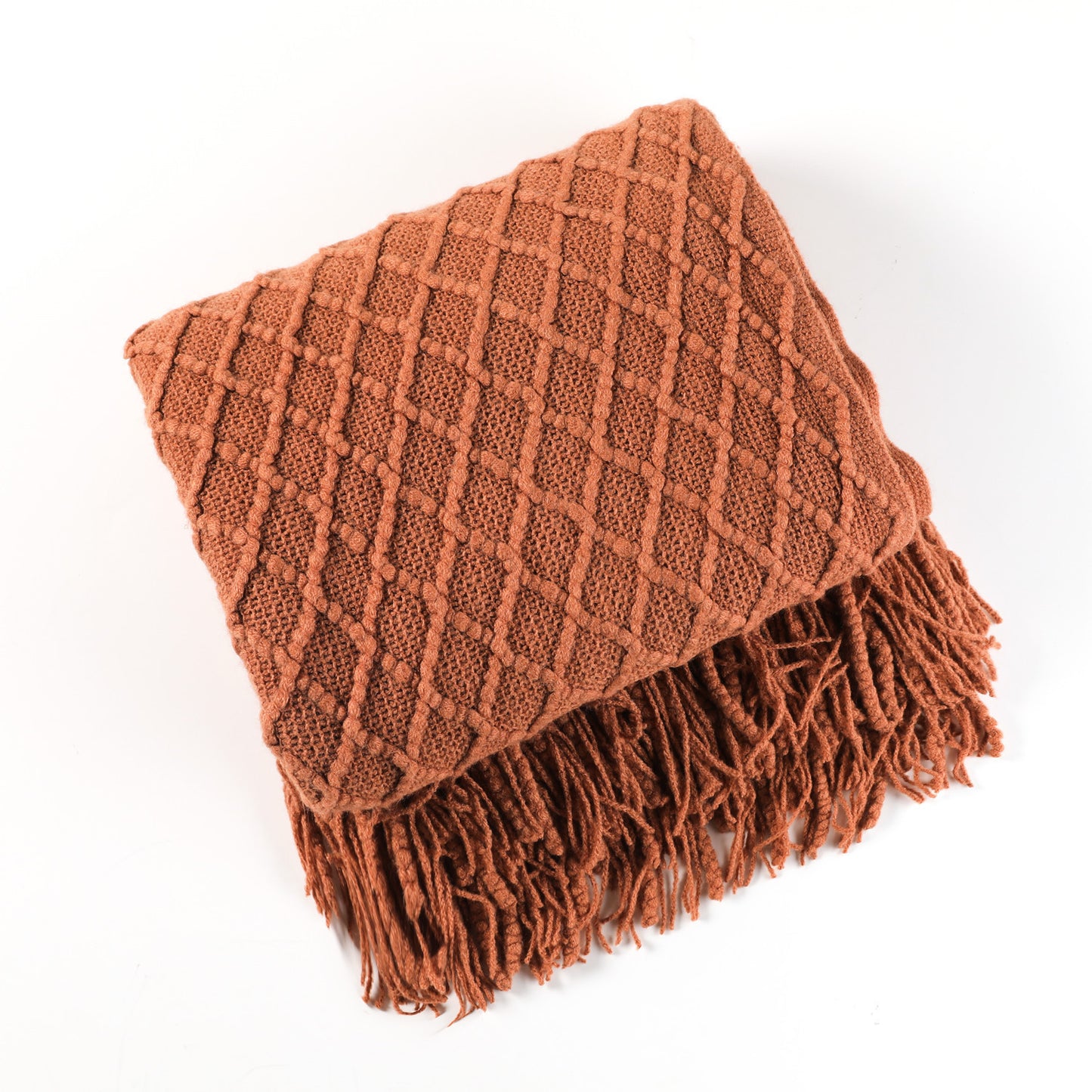 Kabelflecht-Fringe-Wurfdecke Brehn