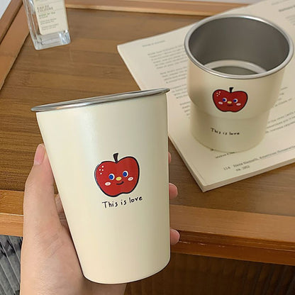 Multifunktionale Keramiktasse mit Fröhlichem Apfelmotiv Brehn