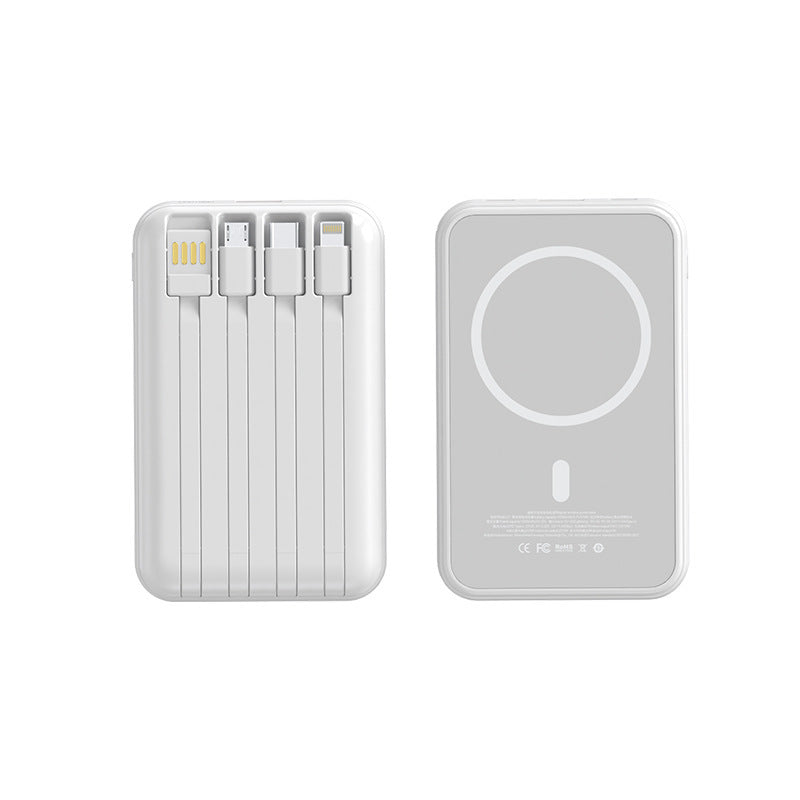 Tragbare Powerbank mit Integrierten Ladekabeln Brehn