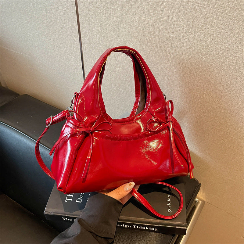 Modische Weiche Leder Schultertasche