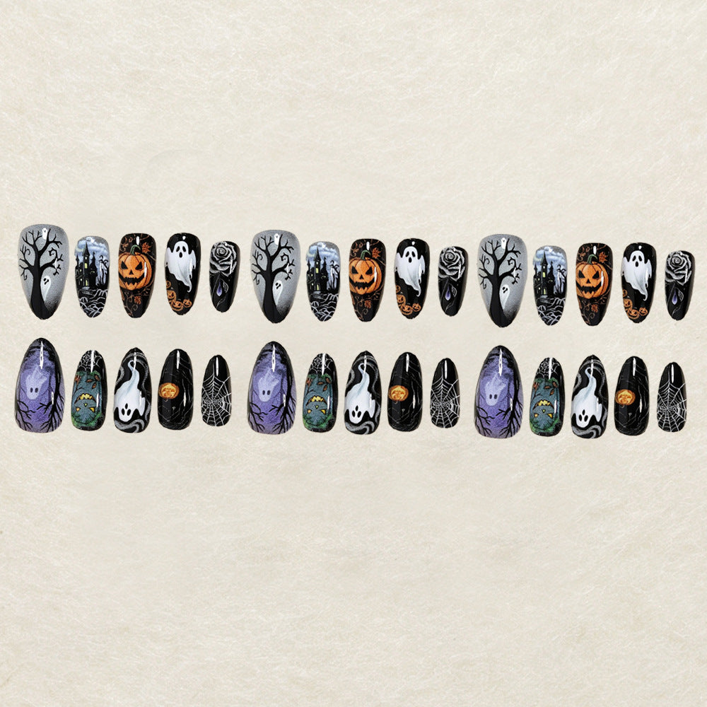 Halloween-Themen Press-On Nagelkunst Design Set Brehn