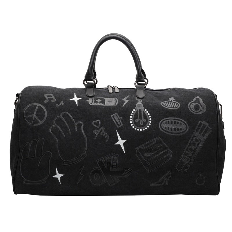 Stylischer illustrierter Canvas-Duffle-Bag Brehn