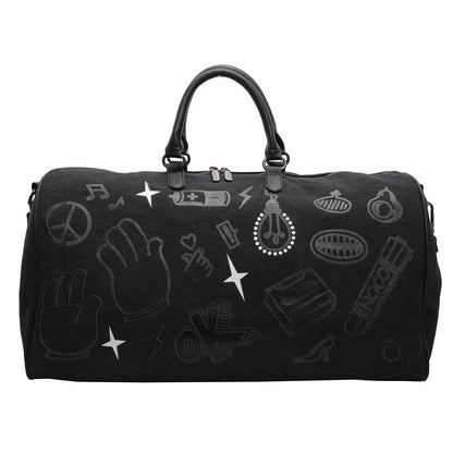 Stylischer illustrierter Canvas-Duffle-Bag Brehn