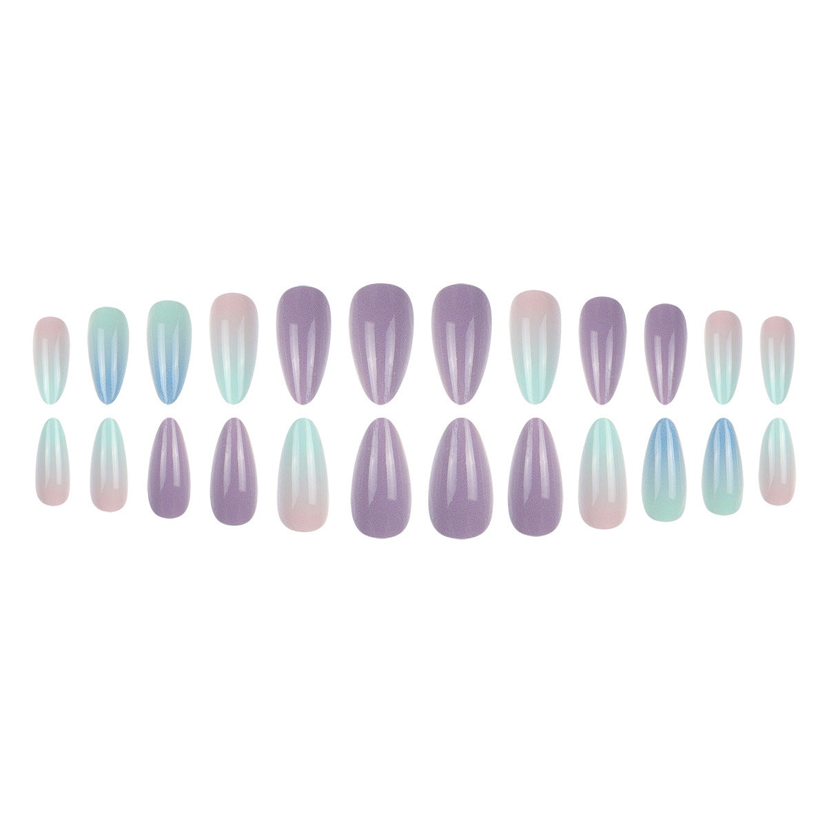 Ombre Gradient Ballerina Press-On Nägel Brehn