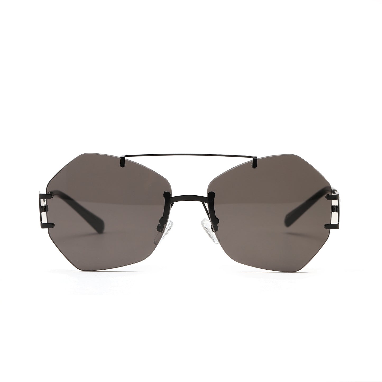 Damen modische achtkantige Sonnenbrille mit filigranem Metallrahmen Brehn