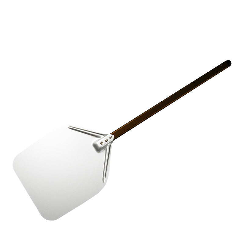extra-langer Holzgriff Aluminium Pizza Schaufel mit flachem quadratischem Paddle Brehn