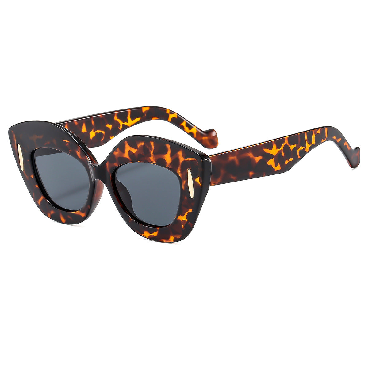 Damen Cat-Eye Sonnenbrille mit luxuriösen Designelementen Brehn