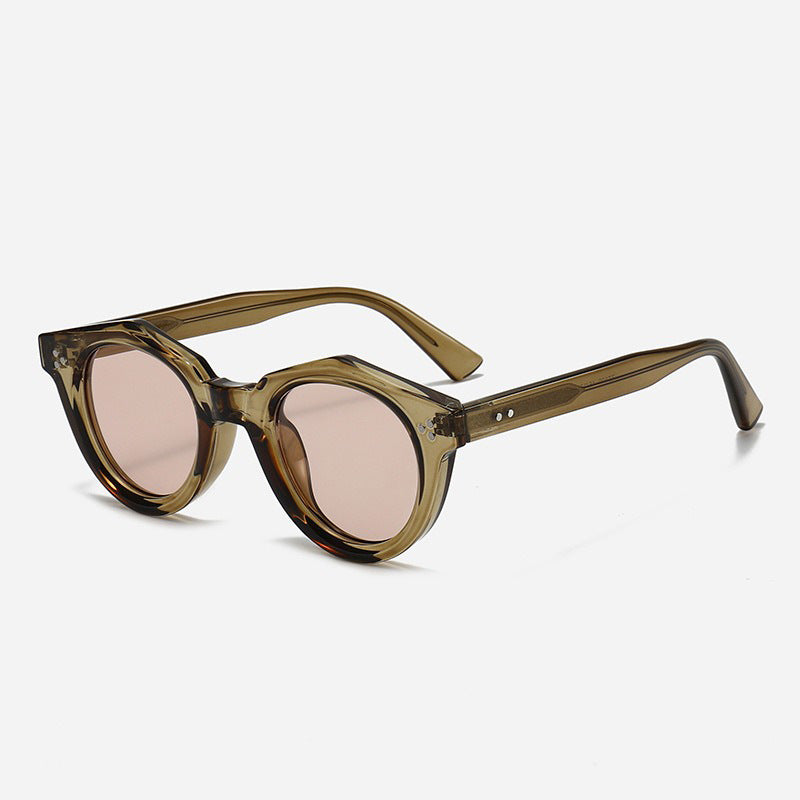 Damen Designer-Sonnenbrille mit polygonalem Rahmen und modischen Akzenten Brehn