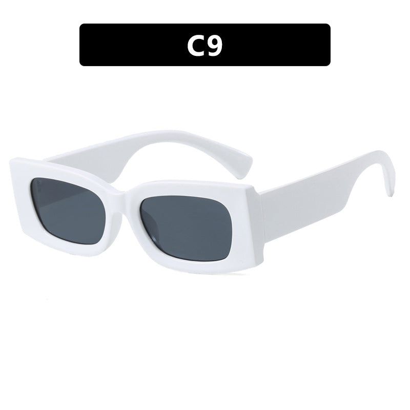 Damen modische quadratische Sonnenbrille mit transparentem Rahmen und schützendem UV-Filter Brehn
