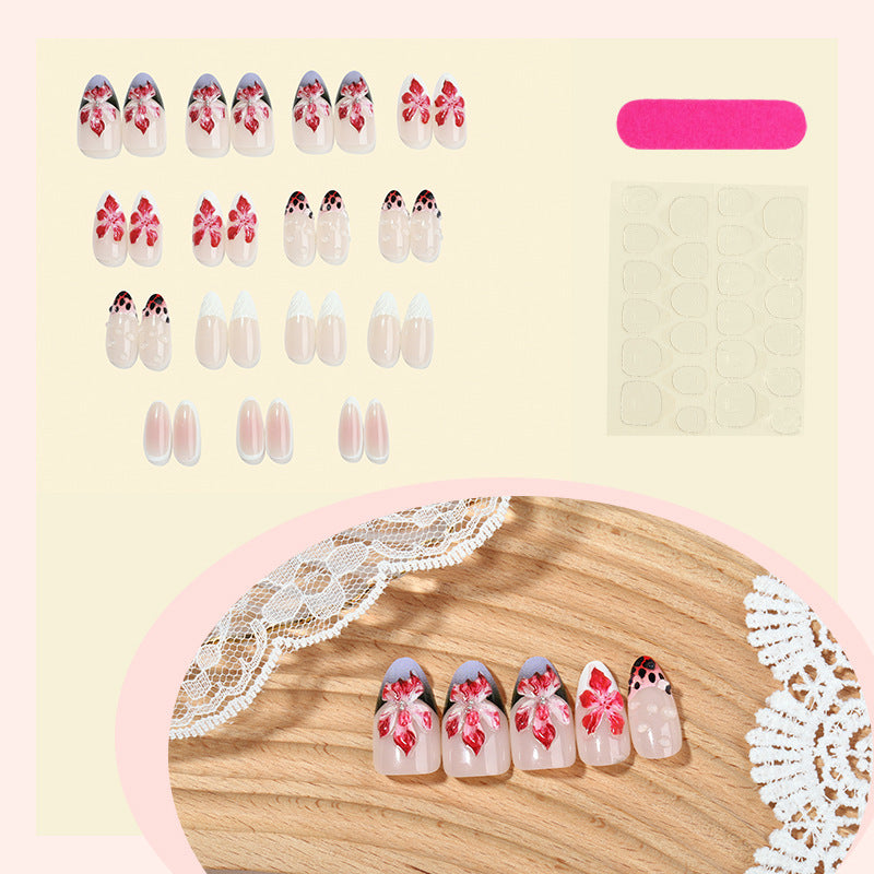 Floral Artistic Press-On Nail Set Brehn