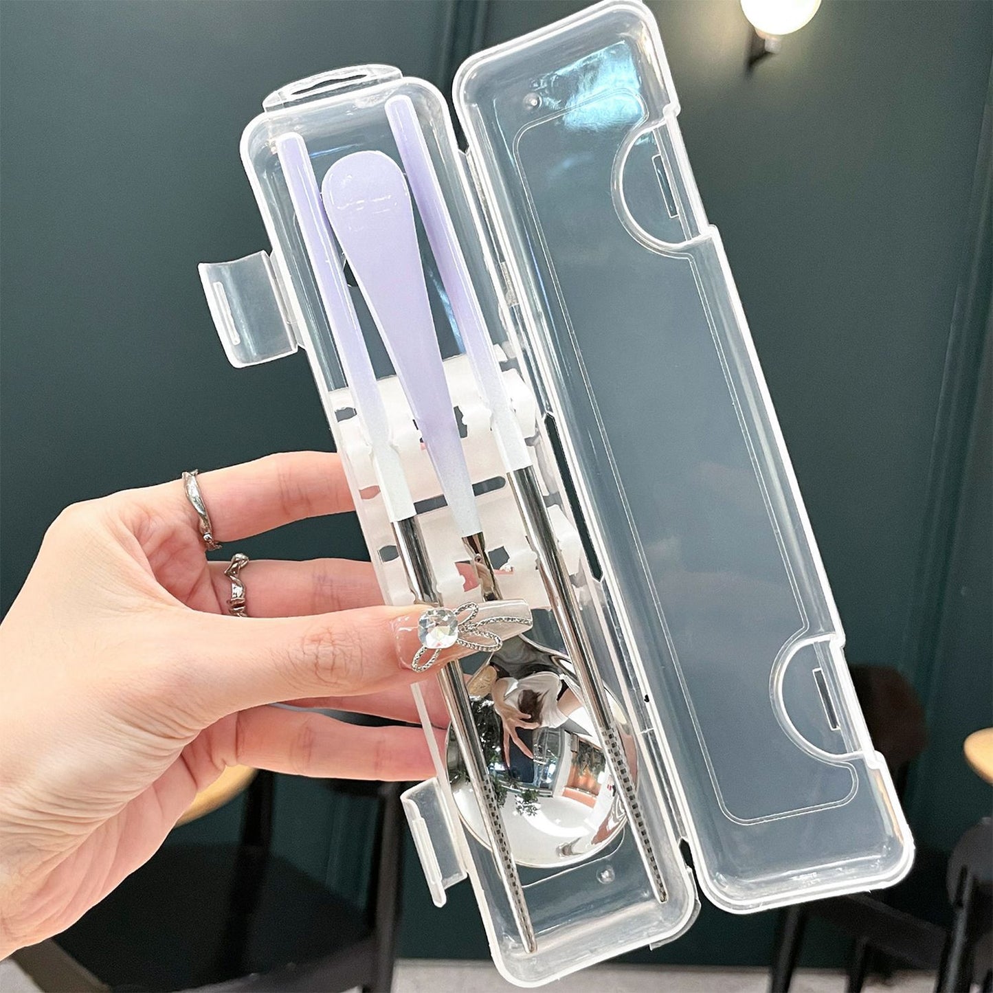 Tragbares Besteckset In Hygienischer Aufbewahrungsbox Brehn