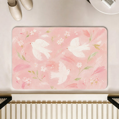 Künstlerisches florales Motiv Badeteppich